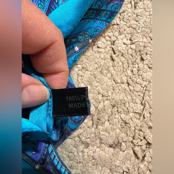 Women’s Kalanjali 100% Pure Silk Multicolor Blue NWT - Picture 5 of 11